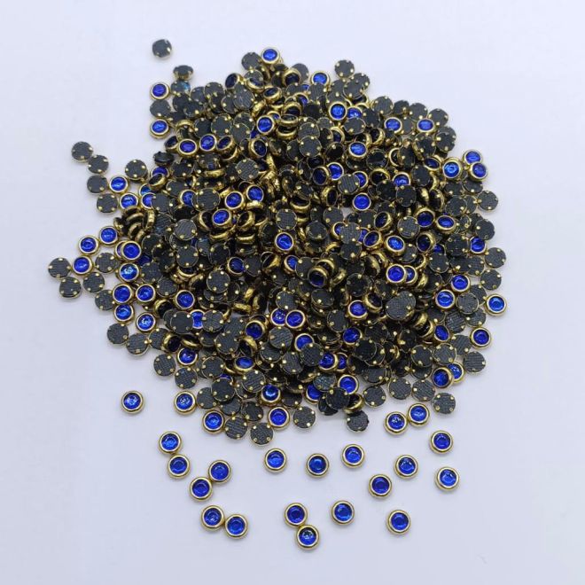 Glass 3mm round - Blue