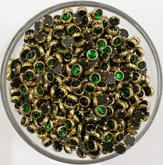 Glass 3mm round - Green