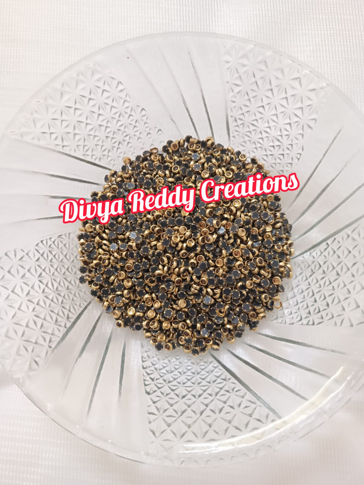 Glass Gold - 3mm Round